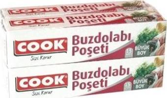 Cook Buzdolabı Poşeti 3+1 Büyük 15'li (12'li)