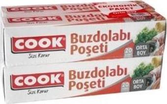 Cook Buzdolabı Poşeti 3+1 Orta 20'li (12'li)