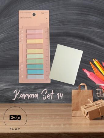 Ezoshop 2 Li Set Postit Ve Karenot Büyük Boy Seffaf Yapiskanli Not Kagidi Kirtasiye Post It Karma Set 14