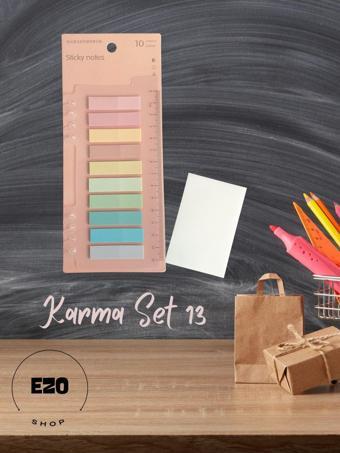 Ezoshop 2 Li Set Postit Ve Karenot Küçük Boy Seffaf Yapiskanli Not Kagidi Kirtasiye Post It Karma Set 13