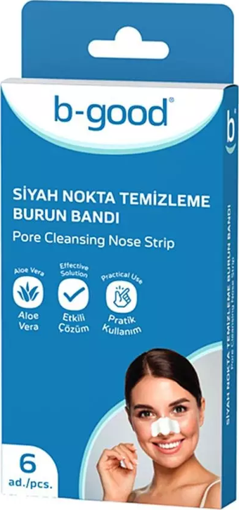 B-Good Siyah Nokta Temizleme Burun Bandı 6'lı