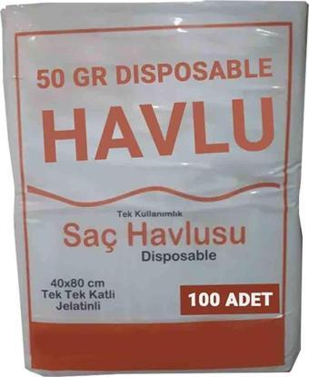 Tek Kullanımlık Otel Buklet Sauna Kuaför  Saç Baş Spor Salonu Seyahat Havlusu 50 Gr 40×80 - 300 Adet