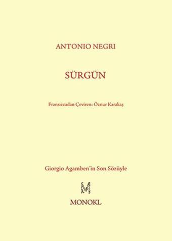 Sürgün - Antonio Negri - Monokl