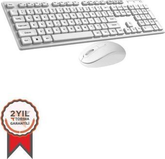 Torima TMK-02 2.4ghz Kablosuz Q Klavye Ve Mouse Seti Beyaz