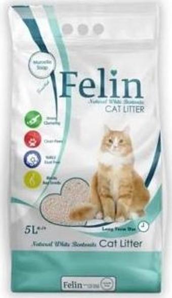 Felin Topaklaşan Kedi Kumu 5 Lt. (2'li)