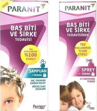 Paranit Saç Biti Ve Sirke Tedavi Seti 100 Ml Şampuan 100 Ml Spr