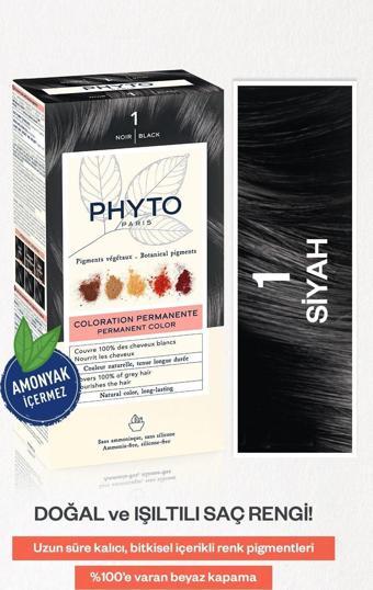 Phyto Phytocolor 1 Siyah Amonyaksız Kalıcı Bitkisel Saç Boyası