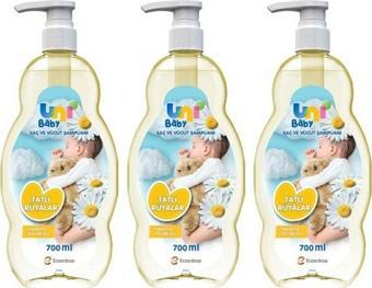 Uni Baby Papatya Özlü Bebek Saç ve Vücut Şampuanı 3 x 700 ML