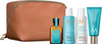 Moroccanoil Moisture Repair Travel Kit Moisture Repair Şampuan Saç Kremi Saç Bakım Yağı ve El Kremi Seyahat Seti