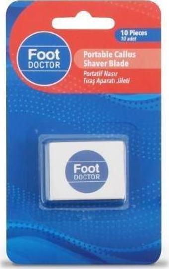 Foot Doctor Portatif Nasır Tıraş Aparatı Jileti 10'lu