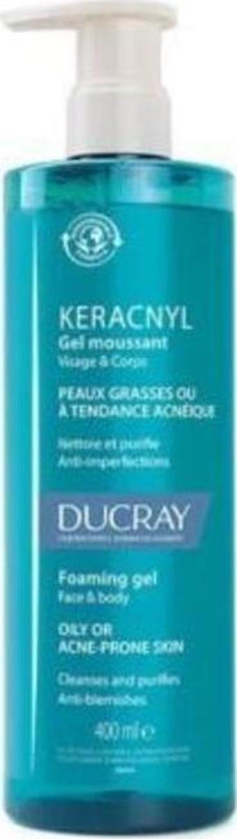 Ducray Keracnyl Gel Yağlı Ve Akneli Cilt Temizleyici 400Ml