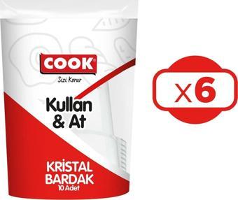 Cook Kristal Bardak Kullan&At 10 lu x 6 Paket (60 Adet)