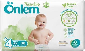 Önlem Botanika 4 Numara Maxi Plus Bebek Bezi Jumbo Paket 38 Adet (9-16 kg)