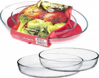 Paşabahçe Clasıc Borcam Oval Tepsi Seti 2Li 159033 1550cc+3200cc