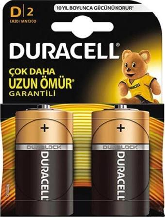 Çeşitli Duracell D Büyük Boy Pil 2li Paket