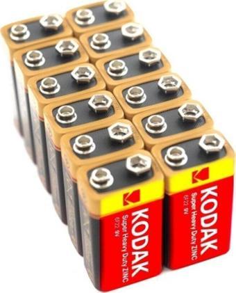 Kodak K9vhz-s1 9 Volt Super Heavy Duty Çinko Karbon Shrink Yassı Pil / Pakette 10 Adet Bulunur