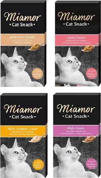 Miamor Cream 4 Çeşit Kedi Kreaması 6 X 15 Gr. 4 Lü Paket