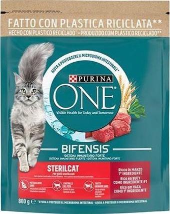 Purina One Sterilised Sığır Etli Kısırlaştırılmış Kedi Maması 800 Gr