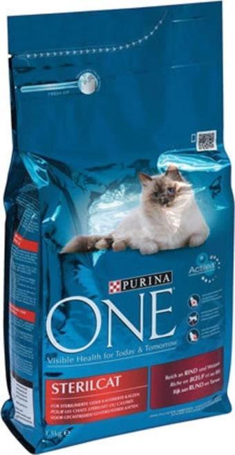 Purina One Sterilised Sığır Etli Kısırlaştırılmış Kedi Maması 1,5 kg