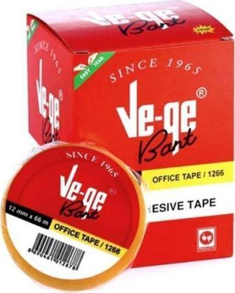 Ve-ge Selefon Bant Eto Sarı Şeritli 12mm X 66mt (12 Li Paket)