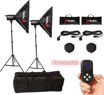 Tolifo EF 60w Led Video Işığı 2'li Soft Box'lı Çantalı set
