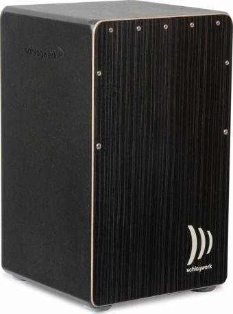 Schlagwerk CP91 Cajon Rudiments Hard Coal Stripes Large Black