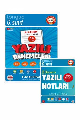 6. Sınıf Yazılı Notları ve Denemeleri 2. Dönem 1 ve 2. Yazılı 2 KİTAP - Tonguç Yayınları - Tonguç Yayınları