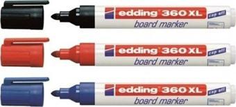 Edding 360 Xl Tahta Kalemi Siyah-Mavi-Kırmızı 3'lü Paket