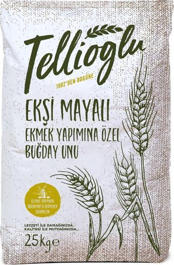 Tellioğlu Ekşi Mayalı Ekmek Yapımına Özel Buğday Unu 25 KG