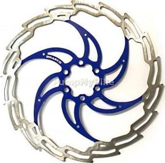 Brakco 160 mm Disk Fren Rotoru 160MM-STEEL 6 Vida MTB PERFORMANS Rotor Mavi