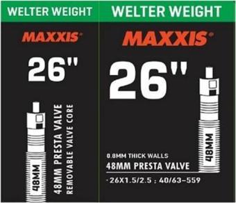 Maxxis Bisiklet İnce Sibop İç Lastik Welter Weight 26X1.50/2.50 FV İnce Sibop 48mm