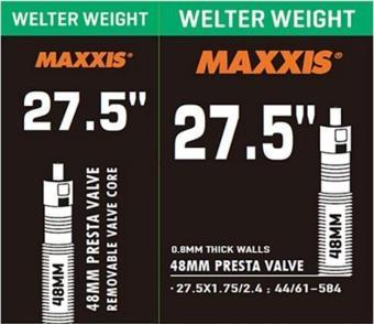 Maxxis Bisiklet İnce Sibop İç Lastik Welter Weight 27.5X1.75/2.4 FV İnce Sibop 48mm