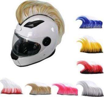 Tex Kask Süsü 1 Motosiklet Bisiklet Ve Kayak Kask Süsü Apaçi Peruk Pembe