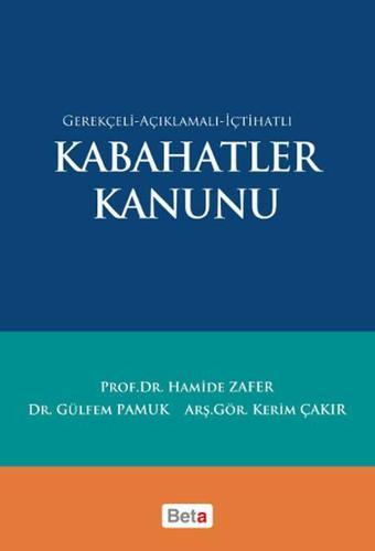 Kabahatler Kanunu - Gülfem Pamuk - Beta Yayınları