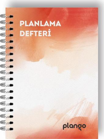 Turuncu Suluboya Günlük Planlayıcı Defter - Daily Planner - Ders Çalışma Planlayıcı Defteri - Planla