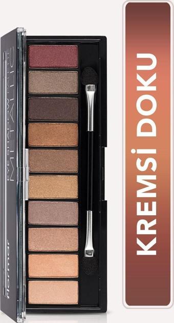 Flormar 10'Lu Far Paleti (Metalik Nude Ve Toprak Tonları)-Eyeshadow Palette-004 Metallıc-8690604551705