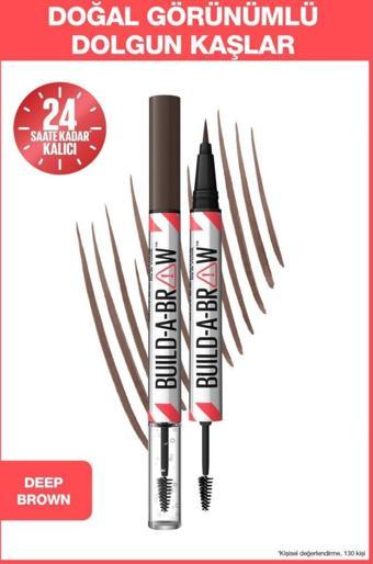 Maybelline New York Build A Brow 2İn1 Kaş Kalemi Ve Jeli Deep Brown