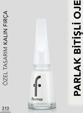 Flormar Sedefli Parlak Oje (Beyaz) - Nail Enamel - 310 Snow White - 8682536035859