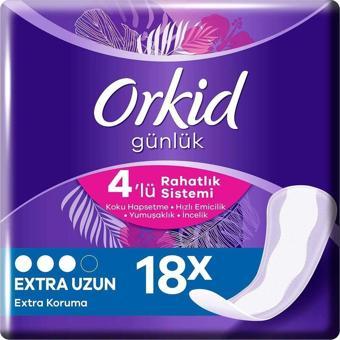 Orkid Extra Koruma Extra Uzun Günlük Ped 18 Adet