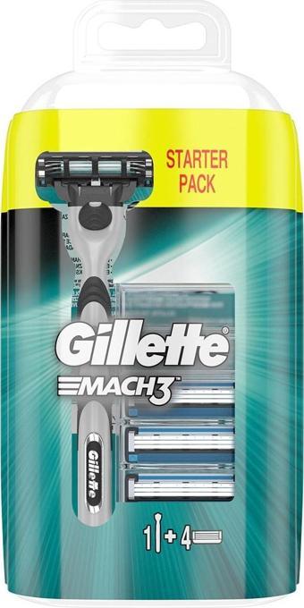 Gillette Mach 3 Tıraş Makinesi 4 Yedek Tıraş Bıçağı