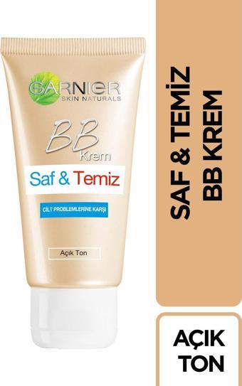 Garnier Saf & Temiz Bb Krem Açık Ton Spf 15 50Ml