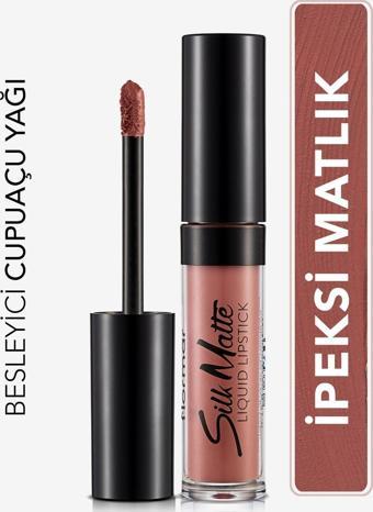 Flormar Kadife Dokulu Likit Mat Ruj - Silk Matte Liquid Lipstick - 002 Fall Rose - 8690604397280