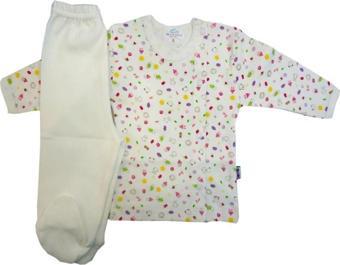 Sema Baby Bebek Pijama Takımı 0-3 Ay - Krem