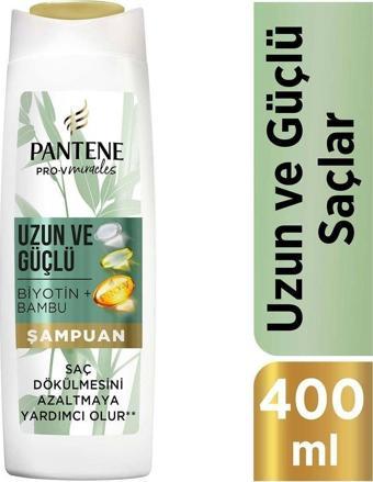 Pantene Uzun Ve Güçlü Şampuan, Bambu Ve Biyotinli, 400Ml