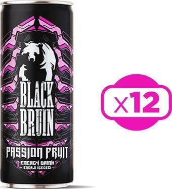 Black Bruin Passion Fruit Aromalı Enerji İçeceği 250 ml x 12'li