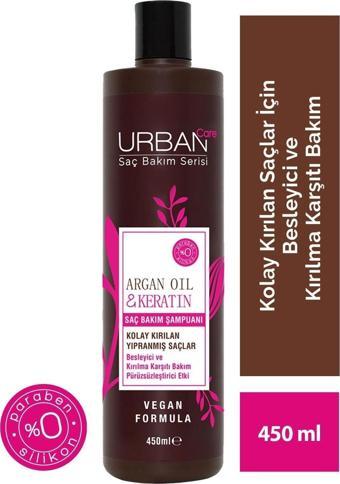 Urban Care Argan Yağı Kolay Kırılan Yıpranmış Saçlara Özel Saç Bakım Şampuanı-Vegan-450 Ml