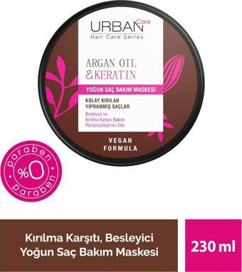 Urban Care Argan Oil & Keratin Kolay Kırılan Saçlara Özel Yoğun Saç Bakım Maskesi 230 Ml-Vegan