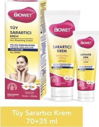 Biowet Tüy Sarartıcı Krem 70+35Ml Tüm Cilt