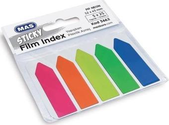 Mas Sticky Yapışkanlı Ok 5 Renk Film İndex Ayraç - 3662