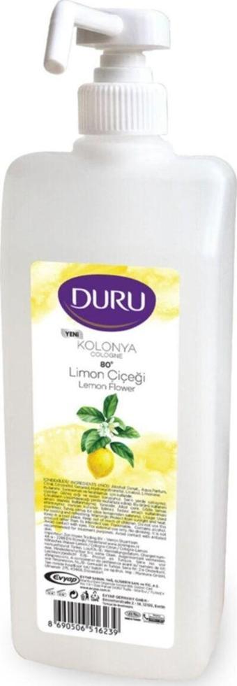 Duru Limon Çiçeği Kolonya Pompalı 750Ml 80 Derece